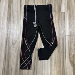 CW-X Rainbow Stabilyx Womens Medium Black Compression Running‎ Tight Leggings